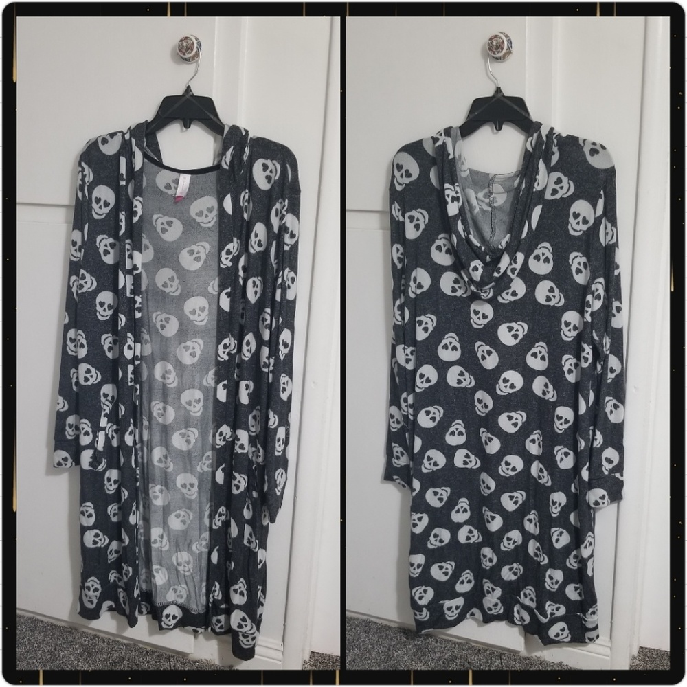 Long Skull hooded sweater XL